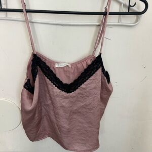 Full Tilt Mauve Cami with Black Lace